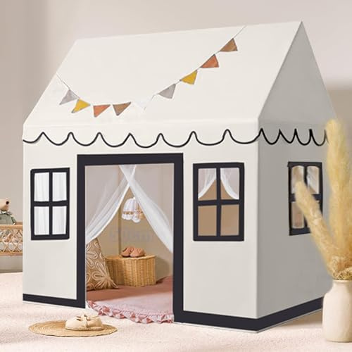 Kinderzelt mit gepolsterter Matte,Dekoration, Kinderzelt, Spielhaus für Kinder, Innenbettzelt für Kleinkinder, Spielzimmermöbel in neutralen Farben