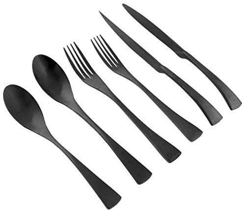 NWVDPQGCZ 24 Piece Silverware Set for 4,18/10 Stainless Steel Flatware Set, Dinning Tableware Cutlery Set, Finish Utensils for Lunch Dinner, Include Knife Fork Spoon for Home /1803