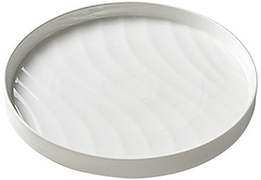 Assiettes Service de Table Assiette creuse ronde en céramique maison assiette à dîner occidentale vaisselle d'hôtel de luxe assiette plate blanche 11/13 pouces plateau de fruits Assiette(11 inch)