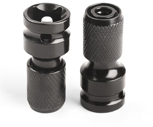 2 Stück Schlagschrauber-Adapter Set: 1/2 Zoll Vierkantantrieb für 1/4 Zoll Bits und Schlagratschenschlüssel