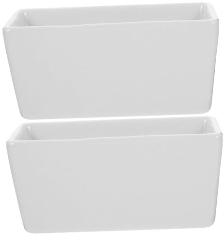 MOLUCKFU 2piezas Contenedor De Azúcar Cerámico De Recipiente Rectangular De Porcelana Para Café Azúcar y Dulces Para Cocina Rústica y Almacenamiento De Condimentos