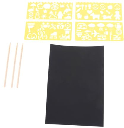 HONITANO 1satz Scratch Drawing Zubehör Für Junge Mädchen Kratzpapier Und Spezielle Stifte Zum Kreativen Basteln Und Zeichnen Für Kindergarten Und Grundschule