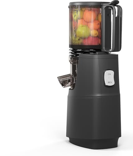 Extracteur de Jus de Fruits et Légumes, Ouverture de 13.5cm capacité de 2L Machine a Jus de Fruit, Slow Jucier Facile à installer, Noir