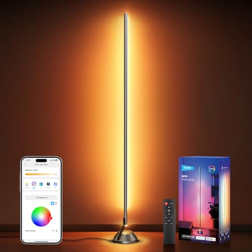 NEEWER NF01 Smart LED Floor Lamp,1500lm 16 Million Color RGBW Standing Corner Light, Compatible with Google Assistant Alexa, APP/AI Custom/Music Sync, Ambience Lighting for Living Bedroom Home Decor