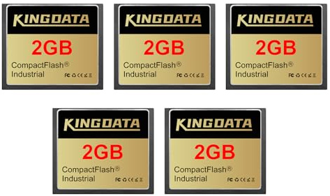 KINGDATA Compact Flash Industrielle 5pack 2Go Carte mémoire FAT16 Type I pour équipements industriels et appareils Photo numériques Anciens