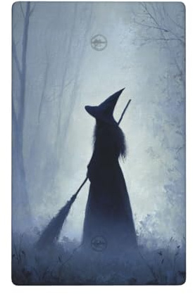 Dark Fantasy Witch Broom Foggy Forest Single Toggle Blank Wall Plate Light Switch Cover Decorative 1 Gang For Kitchen Room Bathroom Size 4.5 X 2.75