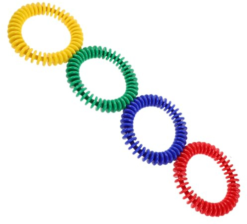 FIXOSHEE Lot de 4 Anneaux de Plongée en Plastique Souple Colorés pour Entraînement à la Natation Jouets Aquatiques de Piscine pour Garçon et Filles Équipement de Plongée sous-Marine