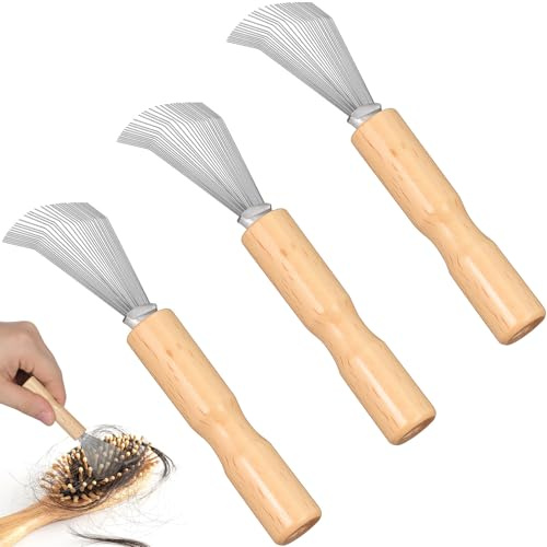 Healifty Juego de 3 Limpiadores de Cepillos Cabello Airbag Removedores de Vello Compactos y Ligeros Color Amarillo Herramientas Prácticas para Limpieza Casa y Uso Personal