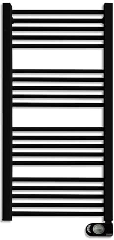 HJM Radiateur sèche-serviettes basse consommation NOOR 750, programmation 24/7, turbo 2 heures, 750 W, noir