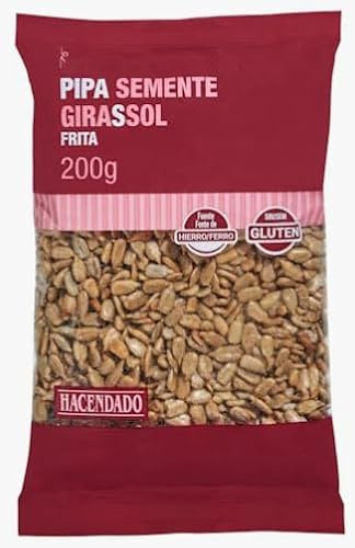 Hacendado Graines de Tournesol Décortiquées, Frites et Salées, Sans Conservateurs, 200g PACK 6, Conservation à Température Ambiante, Emballage Souple