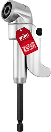 Wiha Hochleistungs-Winkelschrauber mit Schnellwechselhalter mit um 105° abgewinkeltem Kopf, magnetisch, 1/4 mm, 130 mm I um die Ecke schrauben (32311)