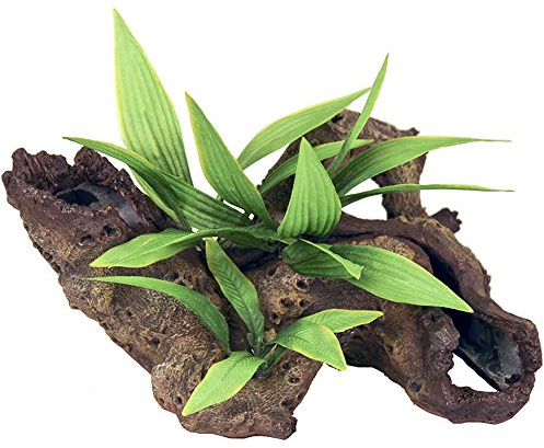Rosewood 911008 Aquariumdeko Mopani-Holz mit Pflanzen, Small