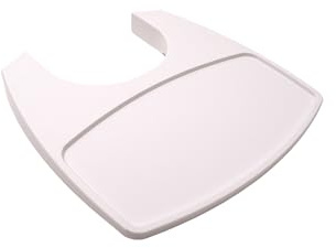Leander Classic™ Tablett für Hochstuhl Weiss - Stabiles, Sicheres & Funktionales Design - Spülmaschinenfest - Lebensmittelzugelassenes Material