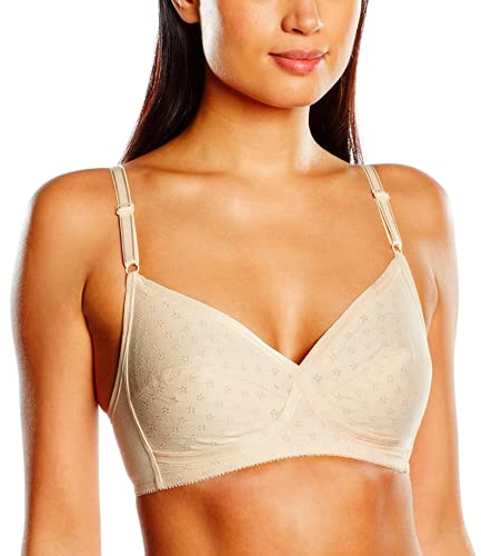 Triumph Damen Bügelloser BH Elasti Cross Nature N, Gr. 75C, Beige (TEINT KF)