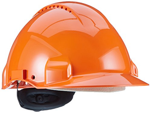 3M Schutzhelm, Uvicator, Ratschenverschluss, belüftet, Kunststoffschweißband, Orange, G3000MUV-OR