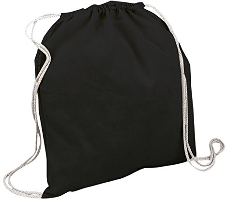 sin4sey 10er Set Baumwollbeutel Turnbeutel Baumwollrucksack Sportbeutel (schwarz)
