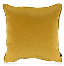 H.O.C.K. Nobile Samt Kissen inkl. Füllung Kuschelkissen Sofakissen Couchkissen (maiz-Gold 026, 50 x 50 cm)