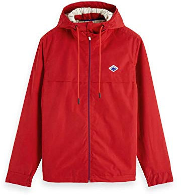 Scotch & Soda Herren Light Weight Jacket with Peach Touch Jacke, Rot (Bandana Red 3293), Small (Herstellergröße: S)