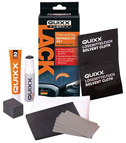 QUIXX Lack Steinschlag Reparatur Set art. nr 10275 | Farbe weiß | Auto Lack | Steinschläge selber reparieren | Nachlackierung Motorhaube