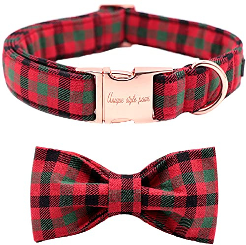 Unique style paws Weihnachtshundehalsband, Fliege Hundehalsband, Bequeme verstellbare Hundehalsbänder Haustier große Hunde und Katzen