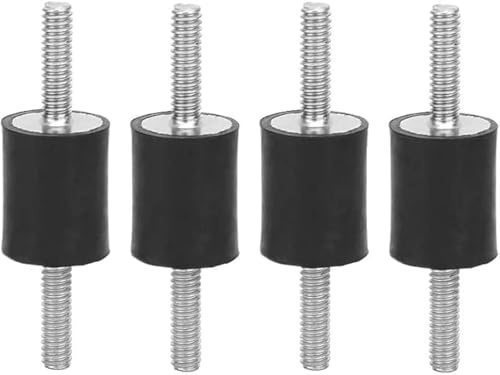 DEWIN Gummilager, 4 Stück M6 Gummi Vibrationslager Männlich Anti-Vibrations Schwingungsdämpfer Silentblock Auto Boot Spulen (VV20 x 20 M6 x 18)