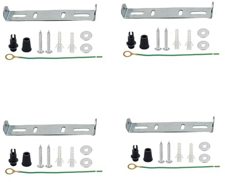 LEDSone 4er-Pack Deckenrosetten-Halterungsplatten mit Zubehör für die Leuchtenbefestigung, 95-mm-Deckenplattenhalterung aus Metall für hängende Pendelleuchten und Deckenbeleuchtungs-Lampensockel.