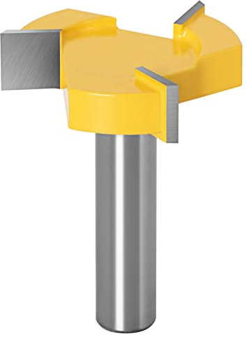 Karlak Fraise à défoncer pour spoilboard - Tige de 1,27 cm - Tige à 3 ailes - Fraise à raboter - Outil de travail du bois