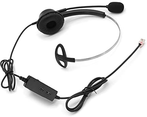SUNDELY IP Office Phone Headset Earpiece RJ9 for Alcatel Avaya BT Converse Paragon Cisco Grandstream Mitel NEC Panasonic Polycom Snom Yealink Volume Control Adjustable Mic Monaural Noise Cancelling