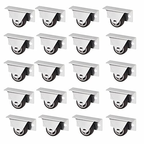SOTECH 20er Set Kastenrolle TRIER Ø 30 mm dunkelgrau Transportbockrolle | für Seitenmontage leise und bodenschonend Ideal für Bettkästen und Bodenschubladen