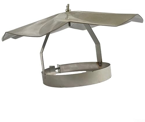 DAZZLEEX Rain Cap Cowl For Wood Stove Chimney Pots,Stainless Steel Chimney Pot Cap Capping Vent Cowl Chimney Cowl(60mm)
