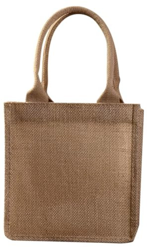 ABOOFAN Recycelbare Jutetasche Mit Henkel Wasserdichte Kleine Diy Einkaufstasche Robuste Jutebeutel Für Hochzeit Multifunktionale Atmungsaktive Tragetasche