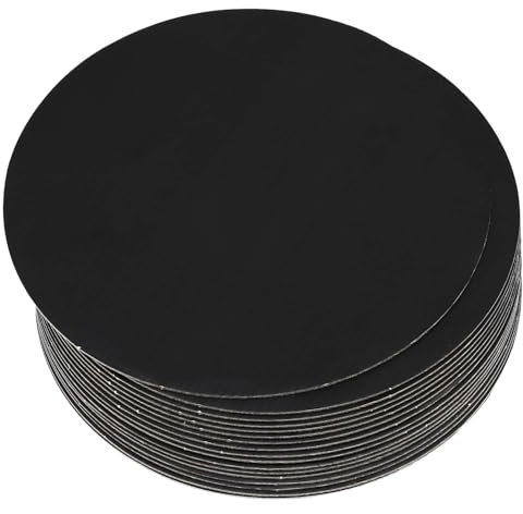Gcardist 25 Stück Schwarze Kuchenbretter Rund 25cm Kreise Runden Stands Basis Lebensmittelqualität Pappe Kuchenplatte (Dünner, aber stärker, 10 inch)