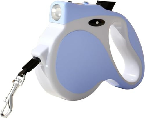 Short Dog Lead, Safety Wrist Strap For Retractable Dog Lead, Reflective Design And Adjustable Soft Padded Handle, Extra Layer Security For Pet Stroller(Blue)