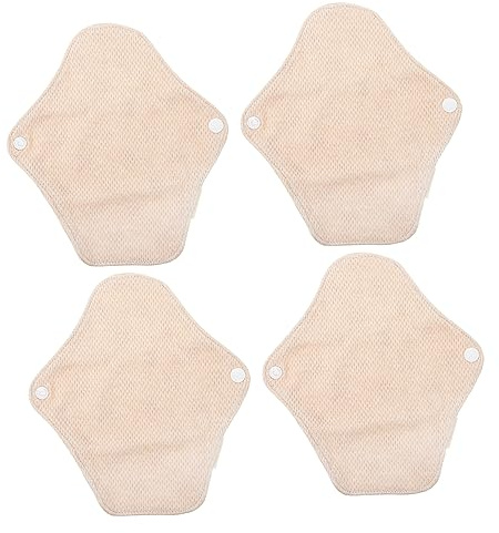 Healeved Reusable Washable Women Nursing Pads 180mm Sanitary Napkins 4pcs Menstrual Period Helpers Cotton Panty Liners for Daily Use