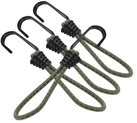TOKIDNY 4 Stück Zelt elastische Kordelschnalle Planengurte Befestigungselemente für Campingplanen Zeltschnur Zeltbefestigung Campinghaken elastische Seilhaken elastische Seilschnalle Gummi