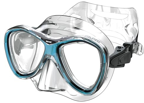 SEAC Capri SLT, Schnorchelmaske mit Maskenkörper aus hypoallergenem Siltra und Maskenschnallen mit 2 Knöpfen, 2 Große