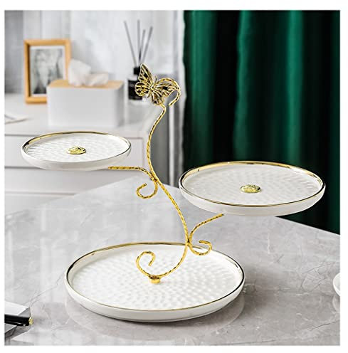 Panier Fruit Porte Fruits Bol de basket de fruits à 3 niveaux for comptoir, Panier séparable de bol en céramique for fruits de fruits for fruits légumes Snacks Porte-organisateur Design Déco Cuisine(W