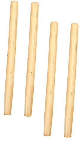 BESTonZON 4pcs Wooden Handles Replacement Set for Axe, Hoe, Shovel and Hammer, 50cm Solid Wood Tool Handles for Gardening and Farm Tools, Sturdy Long Wooden Grips for Garden Accessories