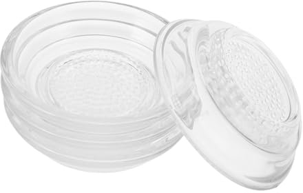 COLLBATH 4 Piezas Plato Rallador Transparente para y Jengibre Bol Multiuso Manual para Rallar y Salsa Platos Pequeños para Condimentos y Dips Cocina y Picnic