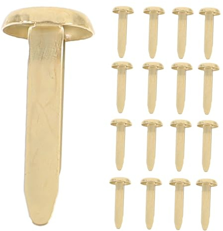 Gatuida 100 Pezzi Puntine a Testa Piatta Metalliche Fermagli per Carta per Ragazzo Ragazza per Lavoretti Artigianali Fai da Te Decorativi per Scrapbooking e Creazione di Biglietti