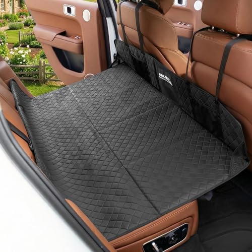EULANT Rücksitzverlängerung für Kinder/Schlafen, PU-Leder-Autositzbezug für Hunde mit Hartem Boden, Hunde-Hängematte für Autositz-Rücksitze, Wasserdicht und Kratzfest, Universalgröße für PKW/LKW/SUV
