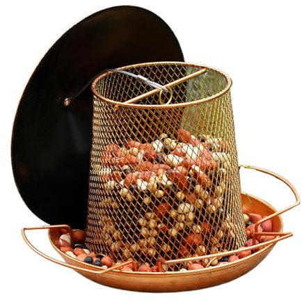 Yplkm Mangeoires d'Extérieur à Oiseaux - en Fer Forgé Robuste - Station De Nourriture pour Oiseaux D'Extérieur - pour Pinsons Rouges-Gorges Moineaux Canaris Perruches Jardin Balcon Terrasse Patio