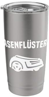 Robot lawn mower garden sayings lawn whisperer small garden fun Stainless Steel Insulated Tumbler