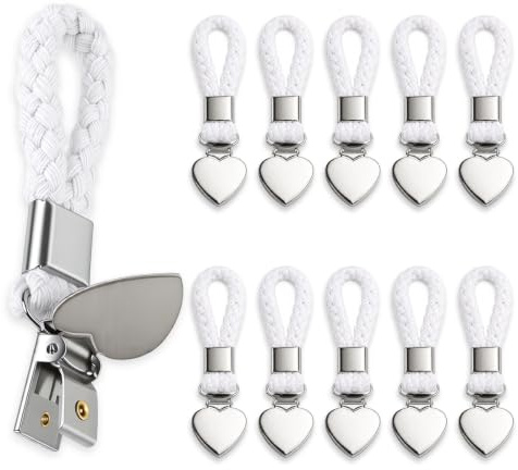 Urker Aufhänger für Handtücher, 10 Stück Handtuch Klammern,Weiß | Metall Handtuch Aufhänger, Multifunktional Halter, Handtuchclips für Badezimmer, Küchen und Kleiderschränke