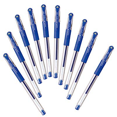 Mitsubishi Pencil Uni-Ball Signo UM151.33 Gel Ballpoint Pens, 0.01 inches (0.38 mm), Blue, 10 Pieces