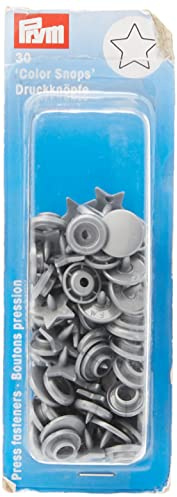 Prym 393245 Nähfrei-Druckknopf Color Snaps Stern silbergrau, Kunststoff, One Size