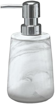 Tvåldispenser marmor H.16,5 D.8 vit/grå