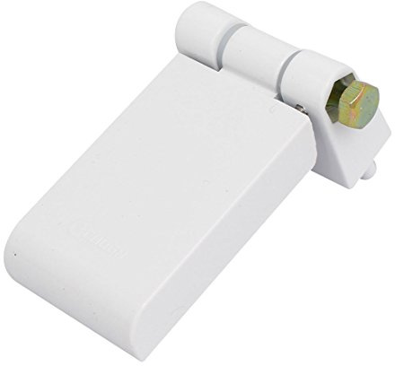 sourcingmap Charnière Porte Placard Armoire Fenêtre à battant PVC vis Métal pliable Drapeau fixe T Blanc