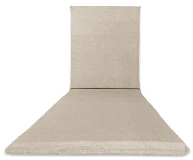 Generico CojÕn Acolchado para Tumbona Artesanal Totalmente desenfundable de AlgodÑn 100% (Marfil)