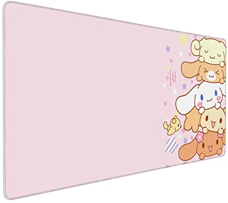 Tapis de souris de jeu Kawaii rose, long et étendu, XXL, tapis de clavier pour travail, jeu, bureau, maison, 90 x 40 cm